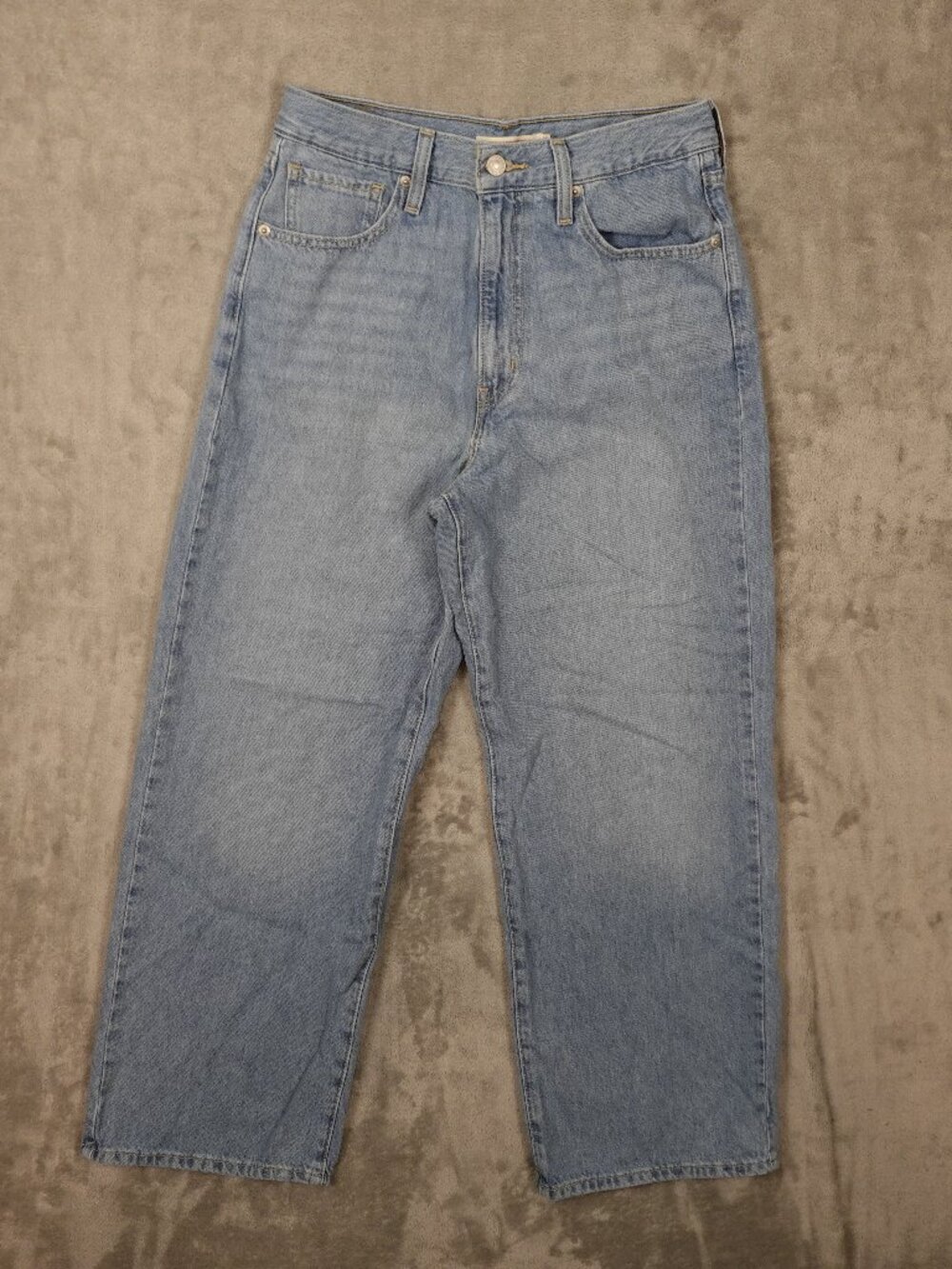Levi's High Waisted Straight Jeans Women’s 30 Light Wash Hemp Blend Denim